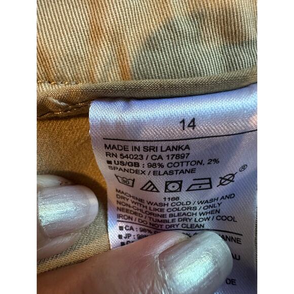 Banana Republic Khaki Authentic Chino Utility Pants Size 14 Classic Minimalist - Picture 8 of 8